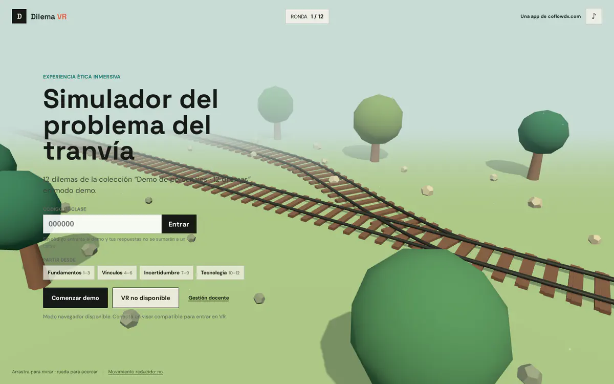 Simulador educativo Dilema VR
