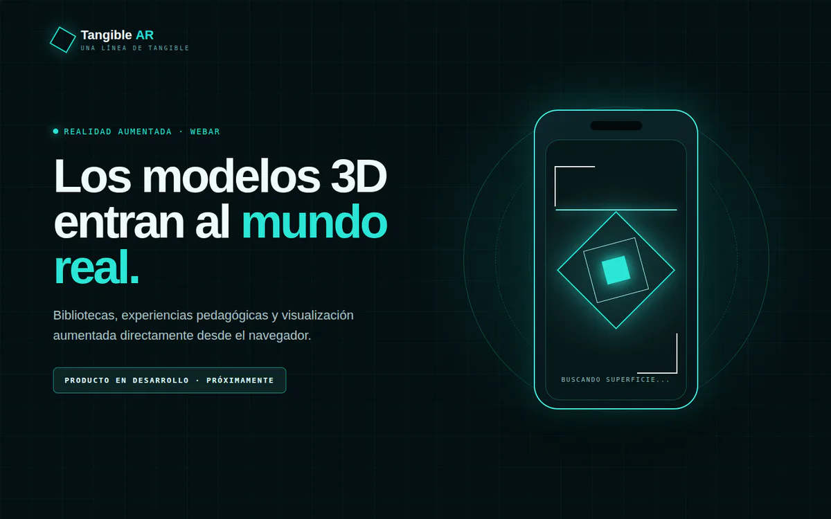 Presentación provisoria de Tangible AR, producto en desarrollo